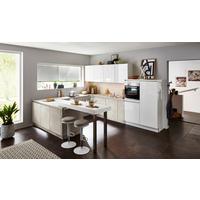 Einbauküche Lucca / Lux in Weiß Hochglanz / Grau matt - Weiß Hochglanz/Grau, MODERN, Holzwerkstoff - Nolte Küchen