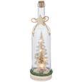 LED-Dekoleuchte Alina mit Baum - Glas/Holz