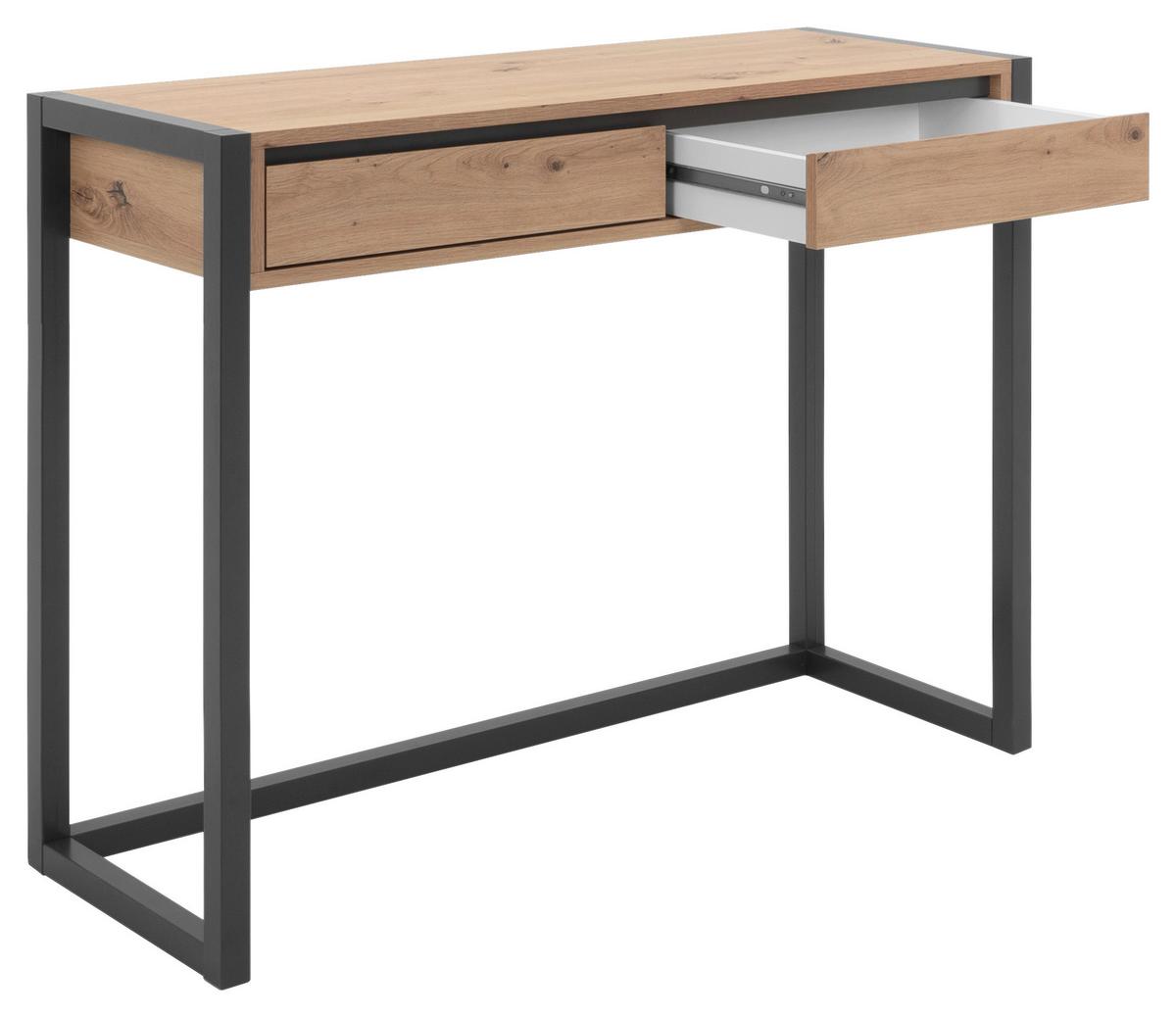 STÓŁ KONSOLA DENVER 44 - kolor dębowy/antracytowy, Konventionell, materiał drewnopochodny (100/35/75cm) - MID.YOU