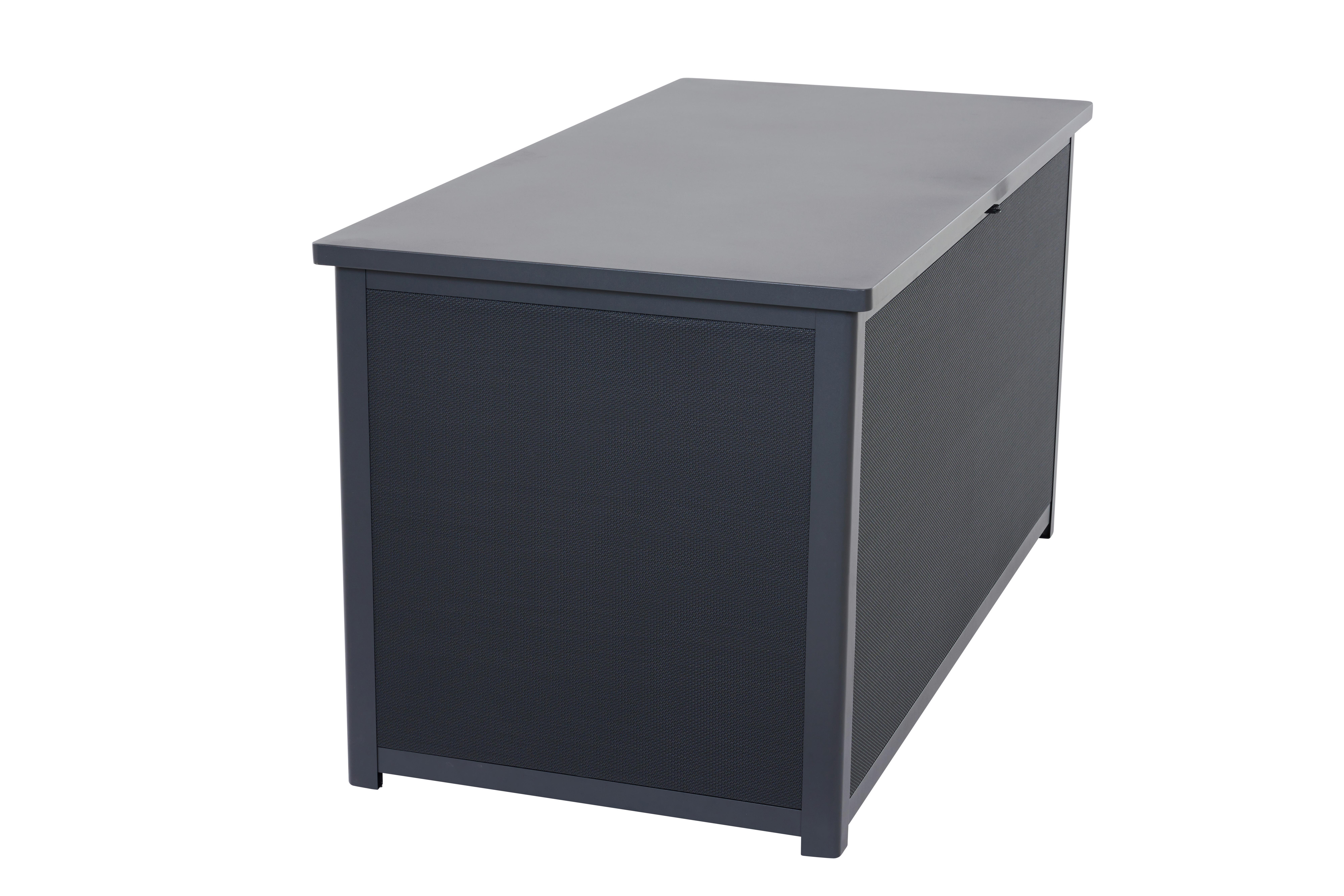 Kissenbox Sabano Grau - Grau, Basics, Kunststoff/Metall (79,3/83/159cm) - Siena Garden