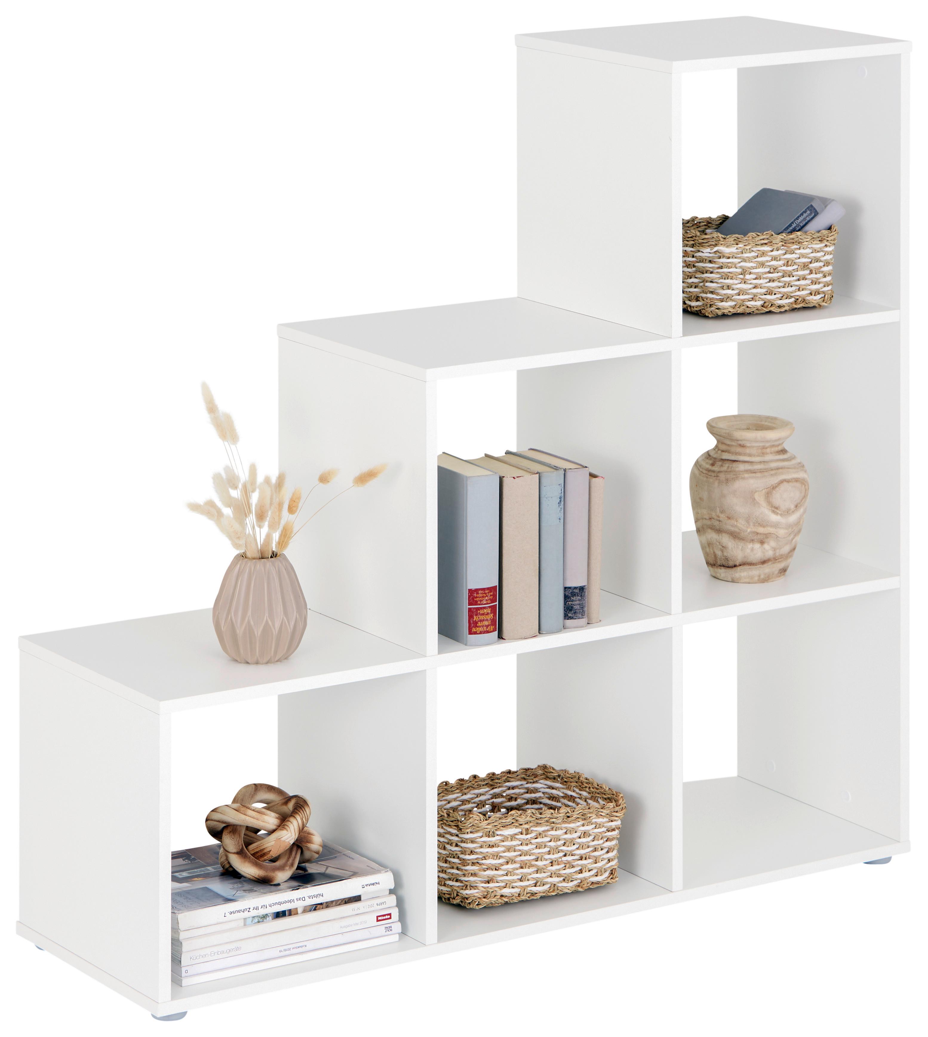 Etajeră PISA 3 - alb, Modern, material pe bază de lemn (112/113/35cm) - Modern Living