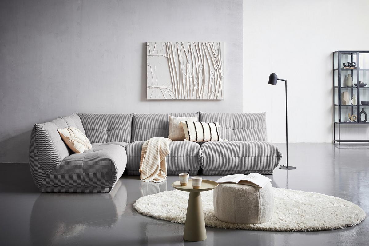 Modul Sofaelement Giselle Grau - Grau, Trend, Textil (105/80/112cm) - Livetastic