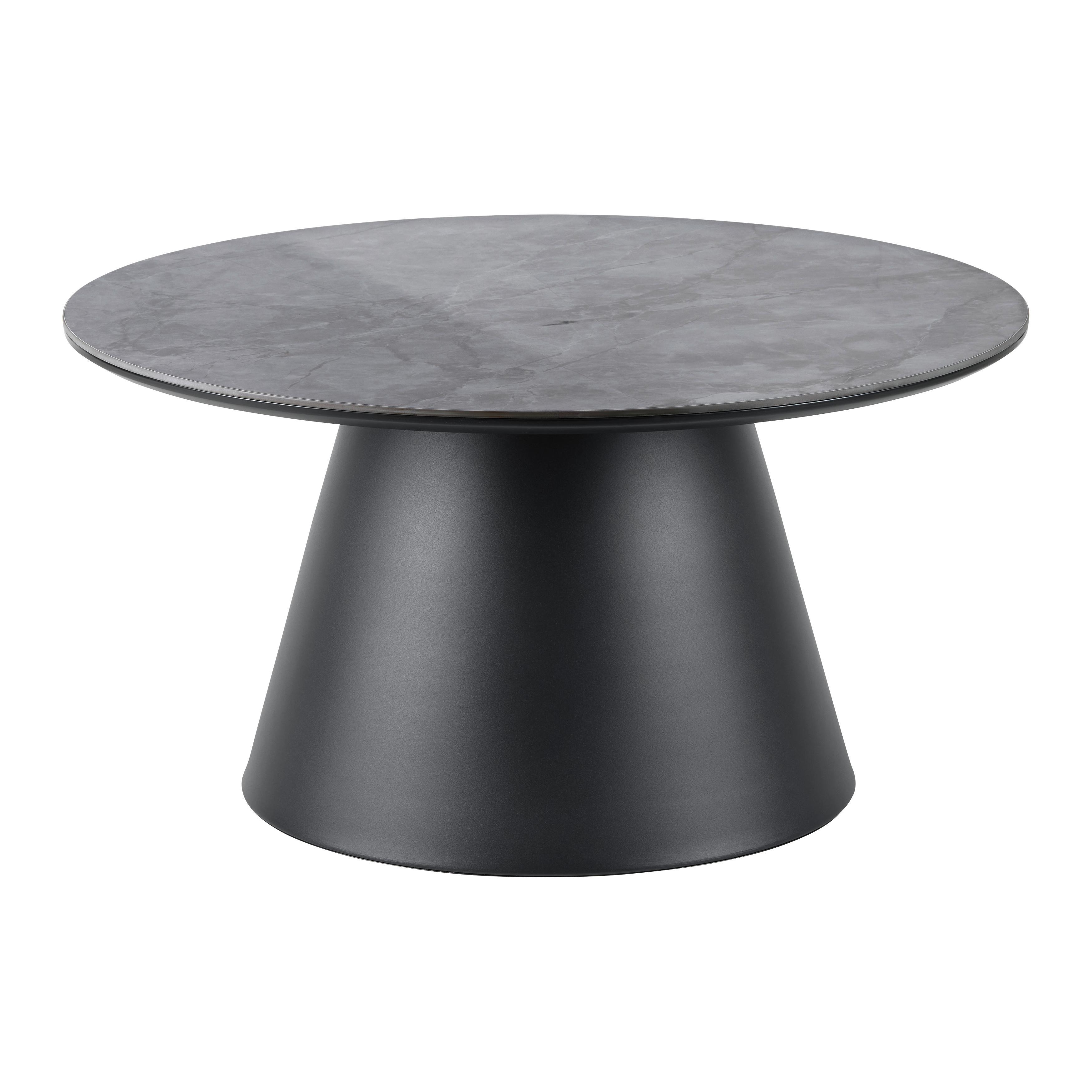 Măsuță De Cafea Axel - negru/gri, Design, ceramică/metal (80/80/40cm) - Modern Living