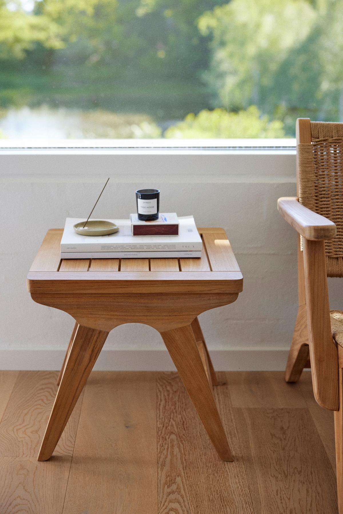 Loungetisch Eya T - Naturfarben/Teakfarben, Natur, Holz (45/45/42cm) - Gardenson