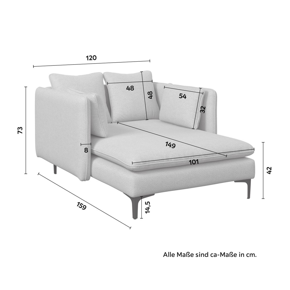 Relax Ágy Sandy - szürkésbézs, Modern, textil/fa (120/73/159cm) - Bessagi Home