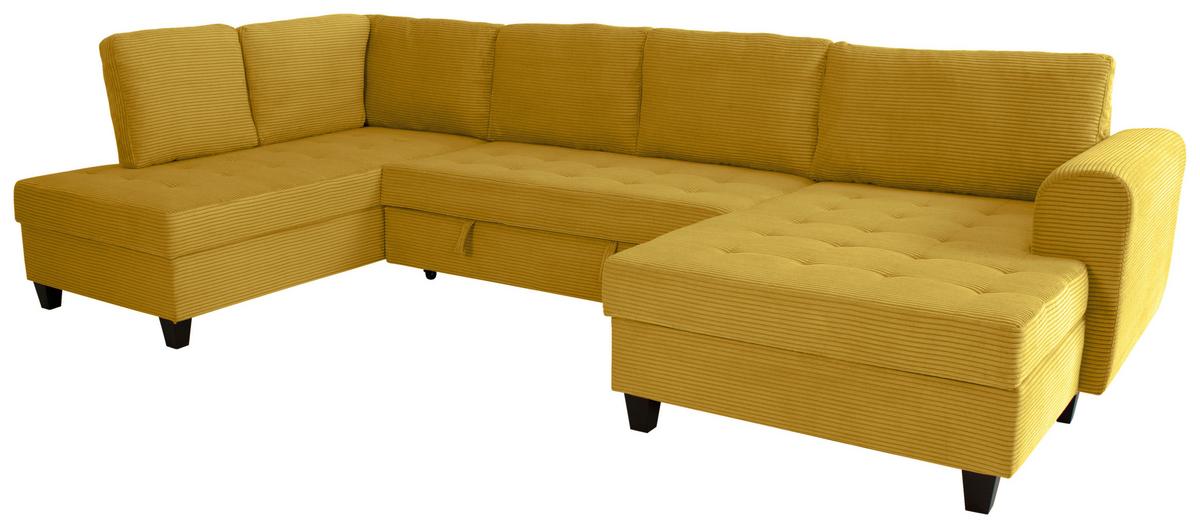 Kutna Garnitura Moritz - boje senfa, Trend, tekstil (178/324/155cm) - Modern Living