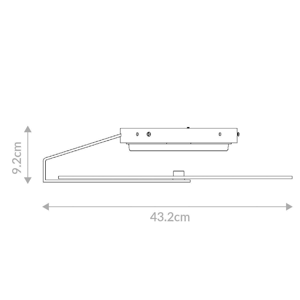 LED Falilámpa Qn-Nuvola-F-M-Bk - fekete, Design, üveg/fém (43,2/9,2cm) - Elstead Lighting