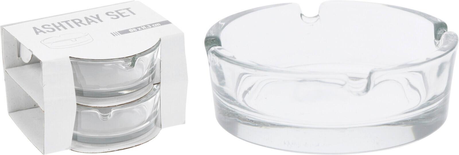 Scrumieră Ash 2/1 - străveziu, sticlă (8/3cm)