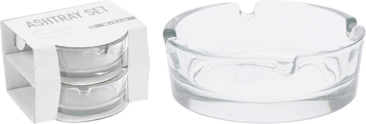 Scrumieră Ash 2/1 - străveziu, sticlă (8/3cm)