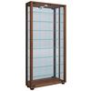 Vitrine Lumo mit LED ca. 59x115x18 cm Nussbaum - Nussbaumfarben/Schwarz, MODERN, Glas/Holzwerkstoff (59/114,8/18cm) - MID.YOU