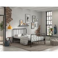 Kinderbett BRONXX Schwarz ca. 140x200 cm Metall - Schwarz, ROMANTIK / LANDHAUS, Holz/Metall (140/200cm) - Vipack