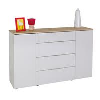 Sideboard Macchiato Eichefarben/Kaschmir - Kaschmir/Eichefarben, MODERN, Holzwerkstoff/Metall (137,4/88,5/35,5cm) - Mömax