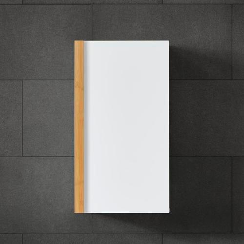 Oberschrank Weiß/Naturfarben 'Rico' - Naturfarben/Weiß, MODERN, Holz (32/58/18,50cm) - Bessagi Home