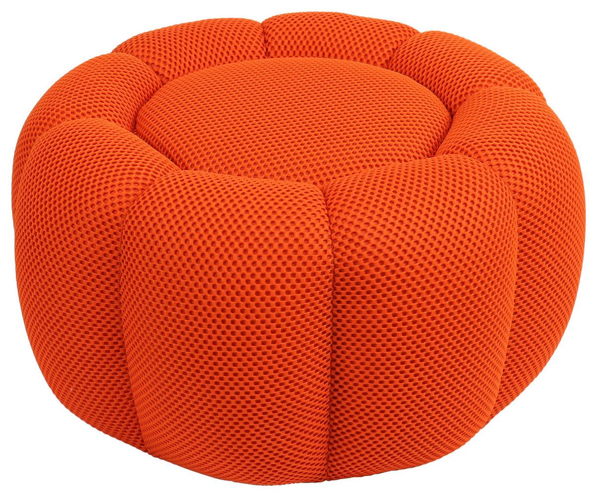 Hocker Flower in Meshstoff Orange - Orange, LIFESTYLE, Holz/Holzwerkstoff (58/58/31cm) - Mömax