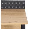BUREAU MICK - Zwart/Eikenhout Artisan, Modern, Houtcomposiet/Metaal (110/60/75-91cm) - Bessagi Home