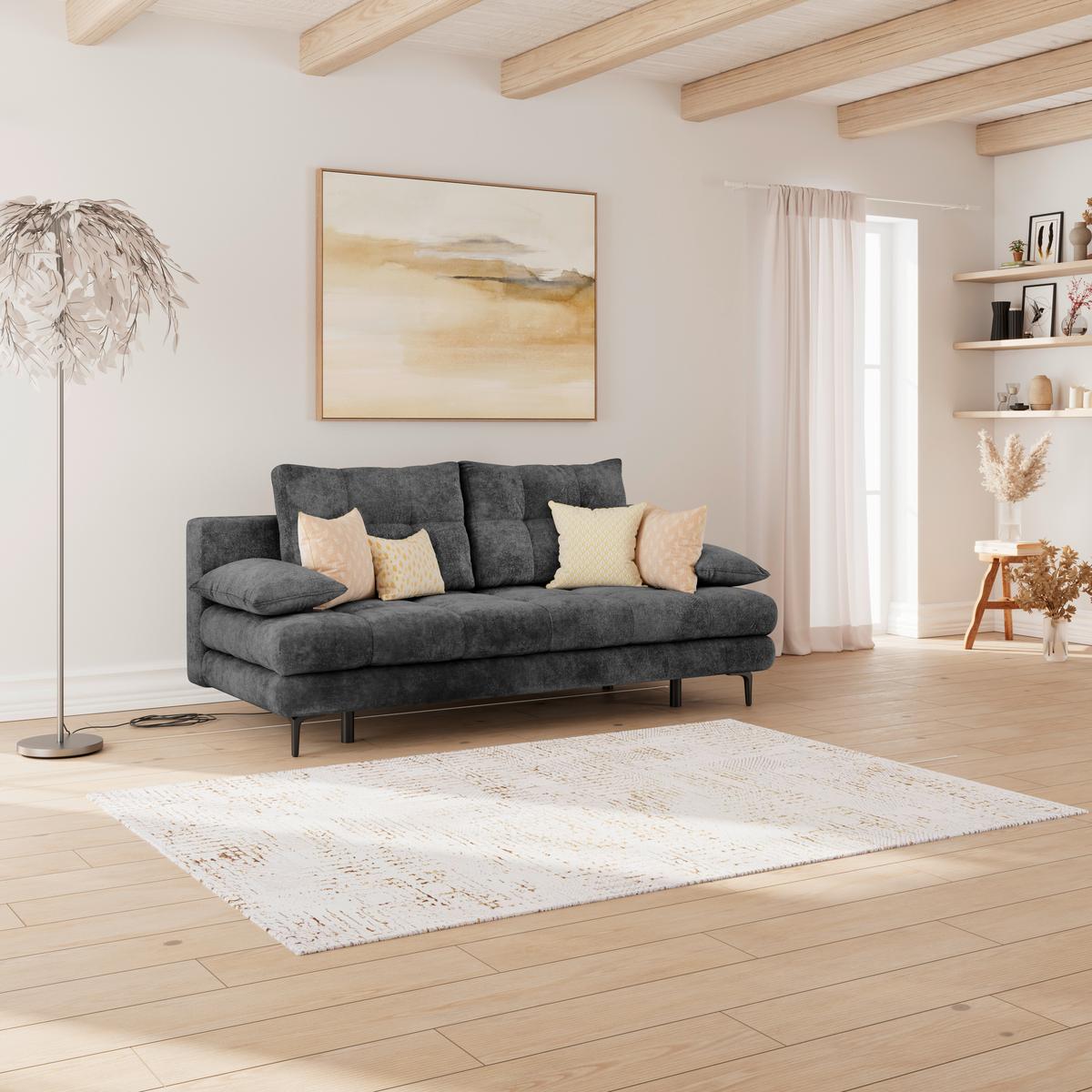 Trosjed Perla - crna, Konvencionalno, tekstil/metal (203/94/96cm)