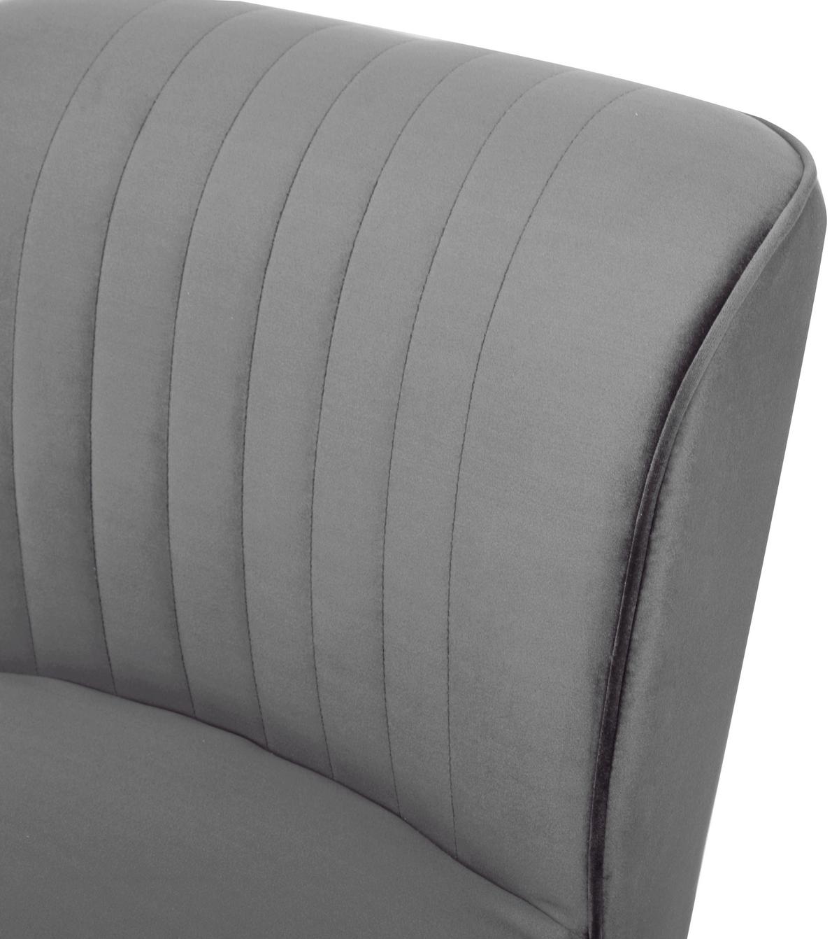 Fotelja Grace - tamno siva, Moderno, drvo/tekstil (58/80/64cm) - Mömax