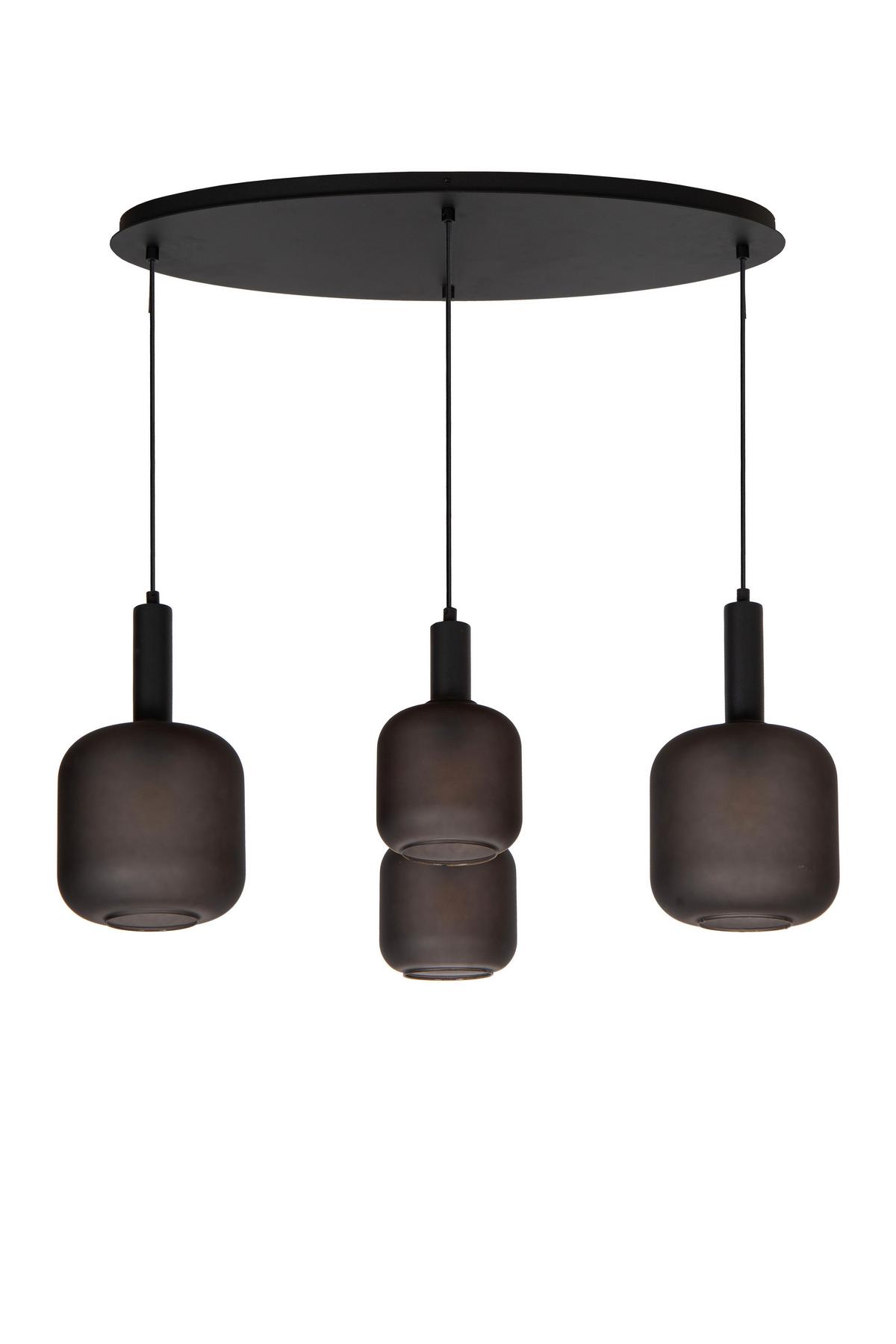 LAMPA ZWIESZANA LED 45405/04/30 ELOISE - czarny, Design, szkło (93/41/150cm) - Lucide