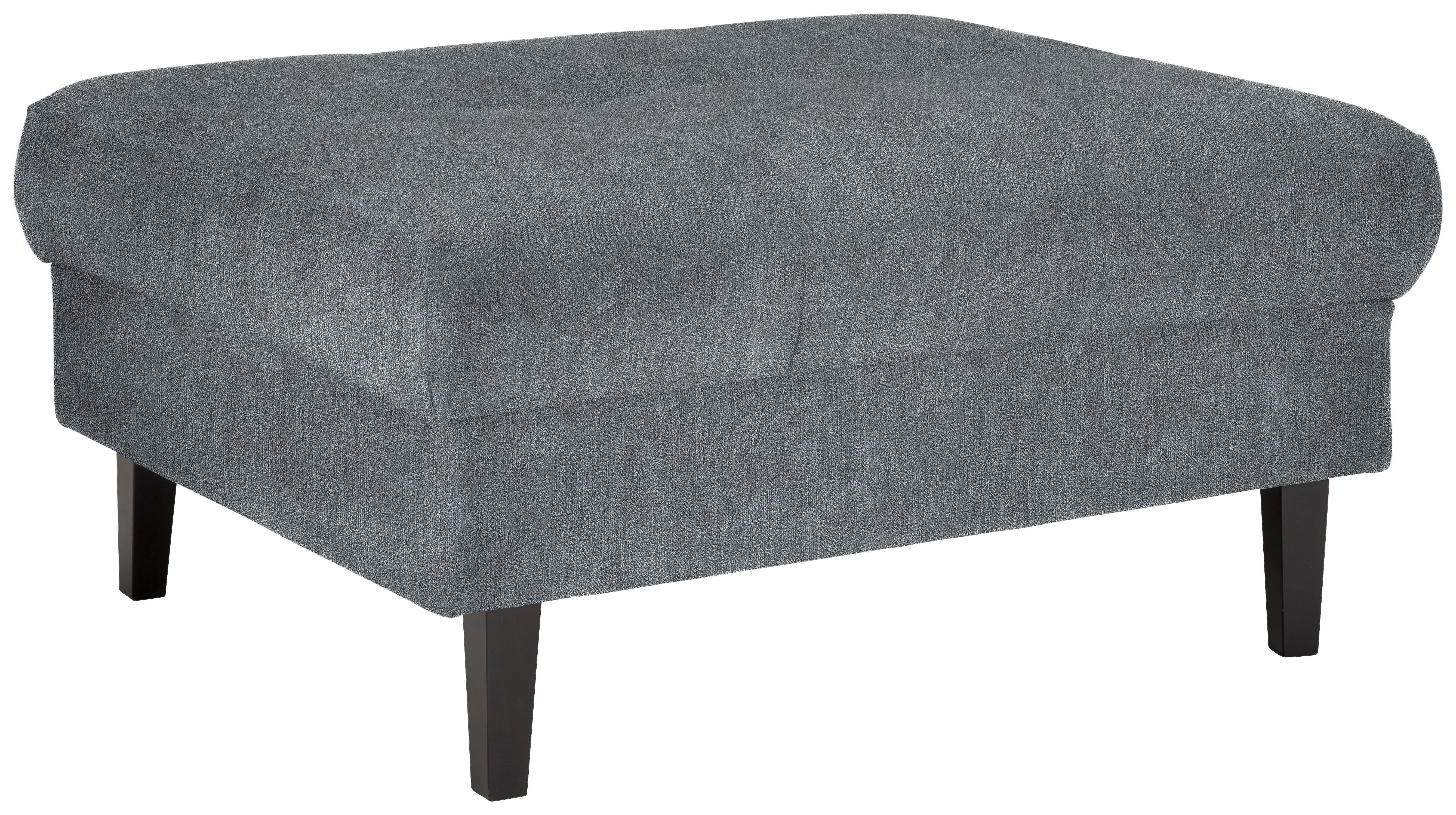 Hocker Boston Blaugrau - Blaugrau/Schwarz, Konventionell, Holz/Textil (93/46/75cm) - Based