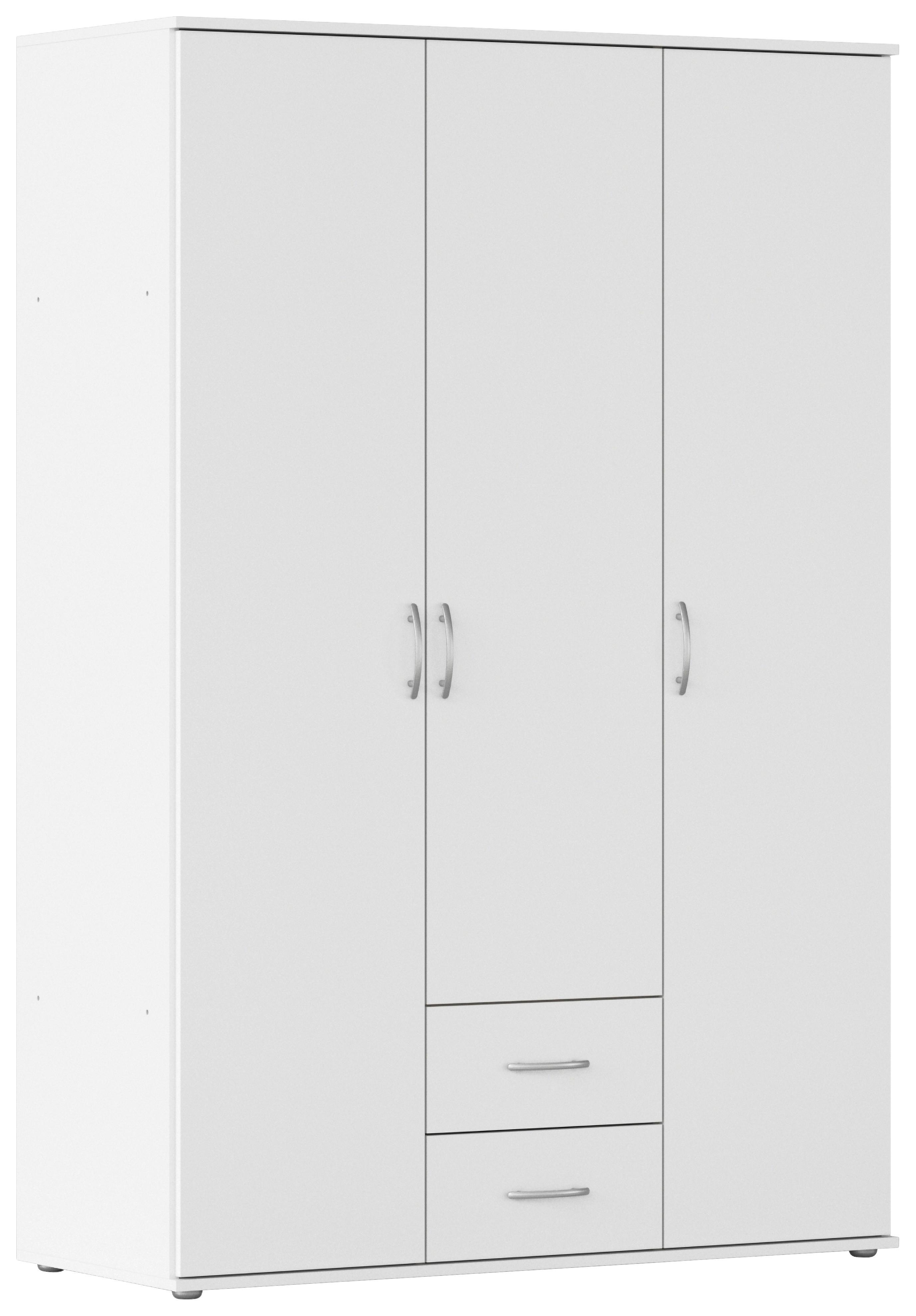 Ormar Za Odjeću Paul - bijela/boje aluminija, Konvencionalno, drvni materijal/plastika (127/188/52cm) - Modern Living