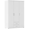 Ormar Za Odjeću Paul - bijela/boje aluminija, Konvencionalno, drvni materijal/plastika (127/188/52cm) - Modern Living