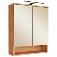 SZAFKA Z LUSTREM RIOM - dąb artisan, Modern, materiał drewnopochodny/szkło (60/75/22cm) - MID.YOU