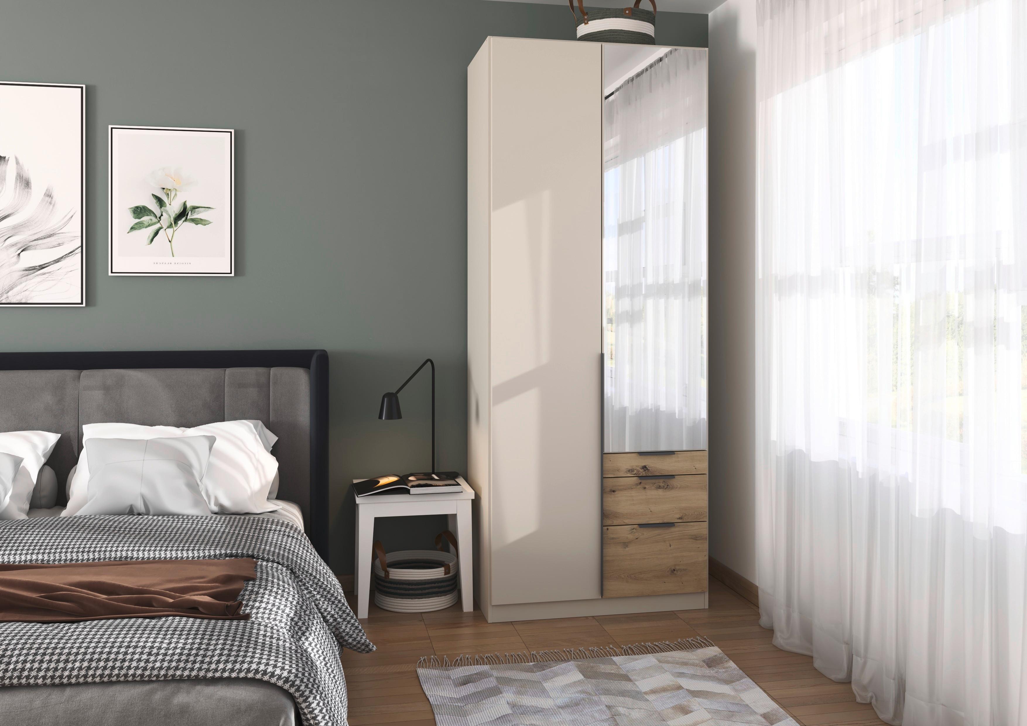 DULAP USI ROTATIVE ALABAMA - argintiu/culoare lemn stejar, Trend, material pe bază de lemn (91/229/54cm) - Modern Living