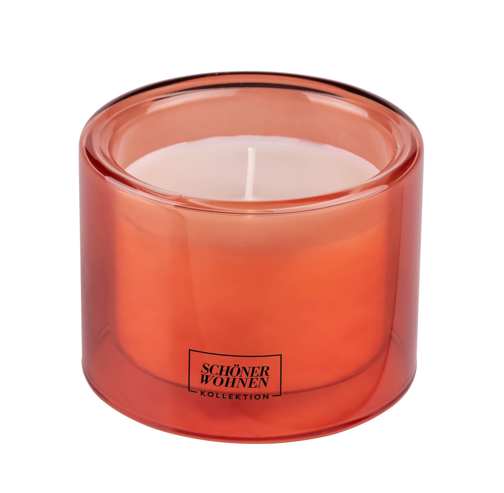 Duftkerze Schöner Wohnen-Kollektion Braun - Rot/Braun, Design, Glas (9,5/7cm) - Schöner Wohnen