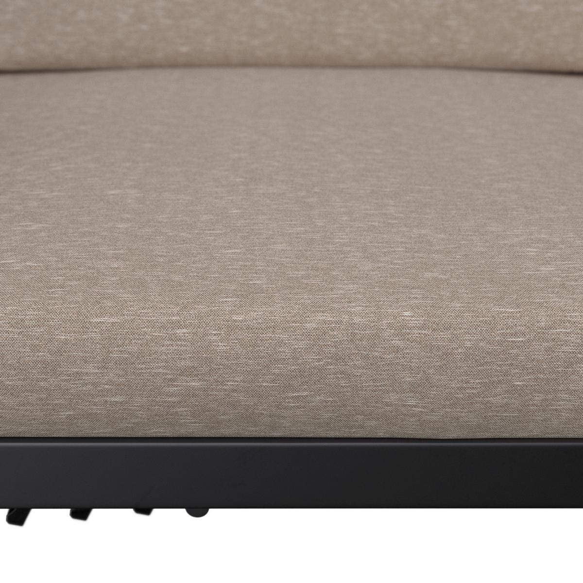 Lounge Garnitura Genf, Siva, 5-Delno - siva/svetlo siva, Moderno, kovina/steklo (213/136cm) - Beldano
