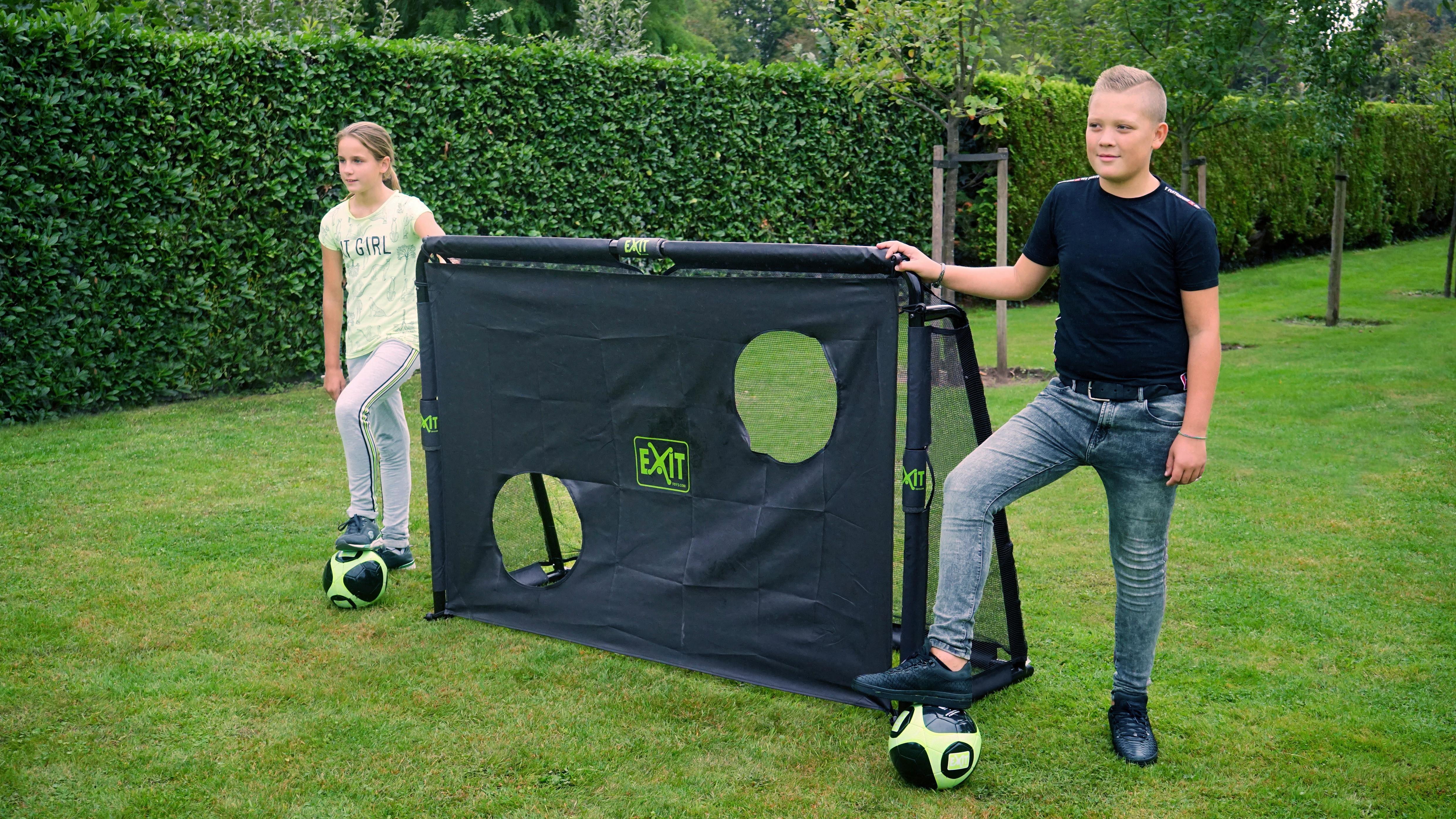 Fußballtor Exit Maestro Schwarz - Schwarz, KONVENTIONELL, Kunststoff/Metall (180/120/120cm) - EXIT Toys