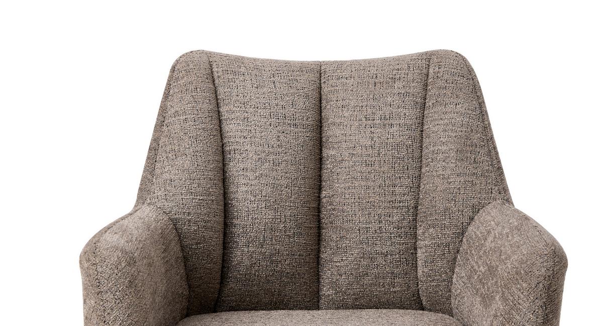 Stolica Lacy - svijetlo smeđa/crna, Moderno, metal/tekstil (63/63/81cm) - Premium Living