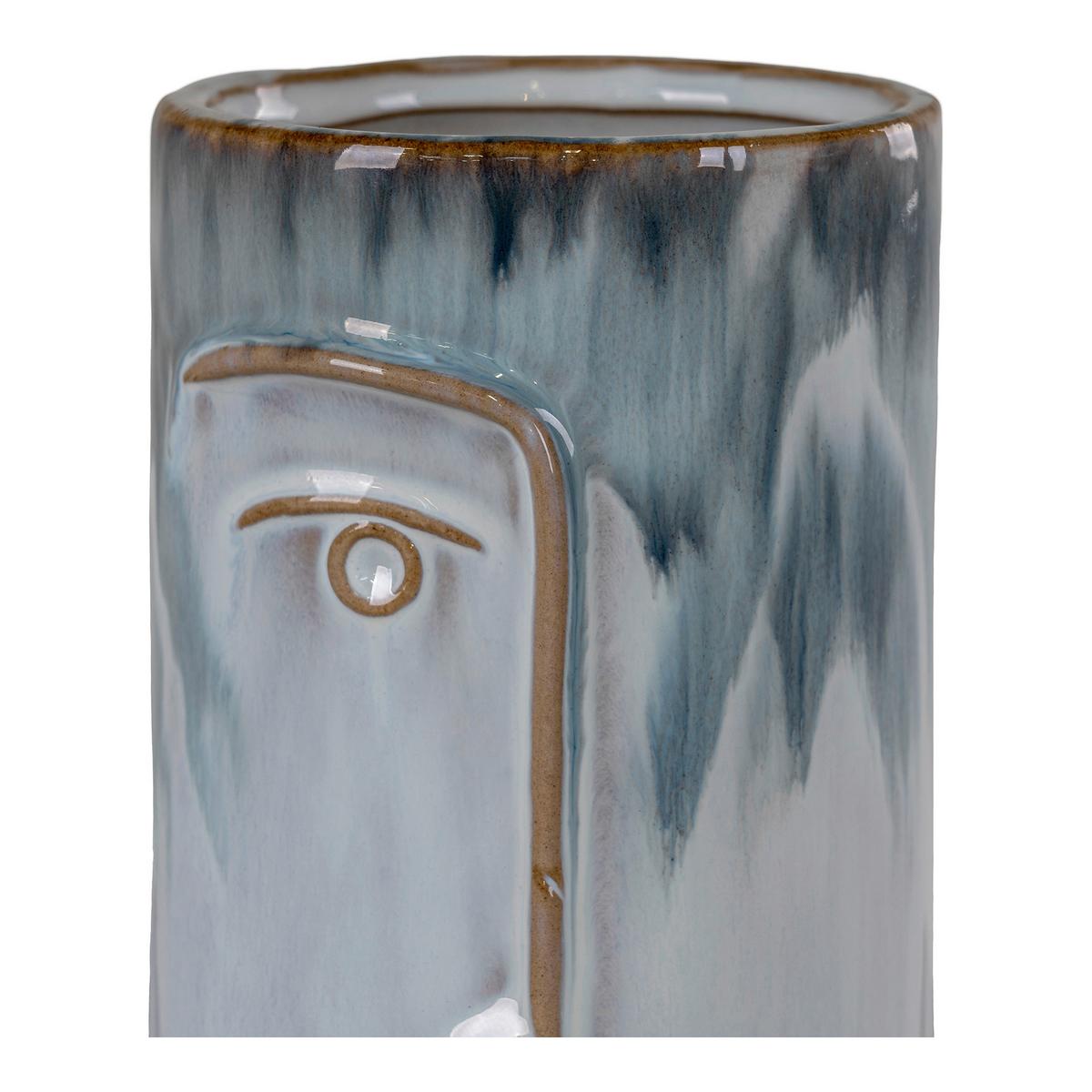 Vase Hellblau - Hellblau, Basics, Keramik (9/17cm)