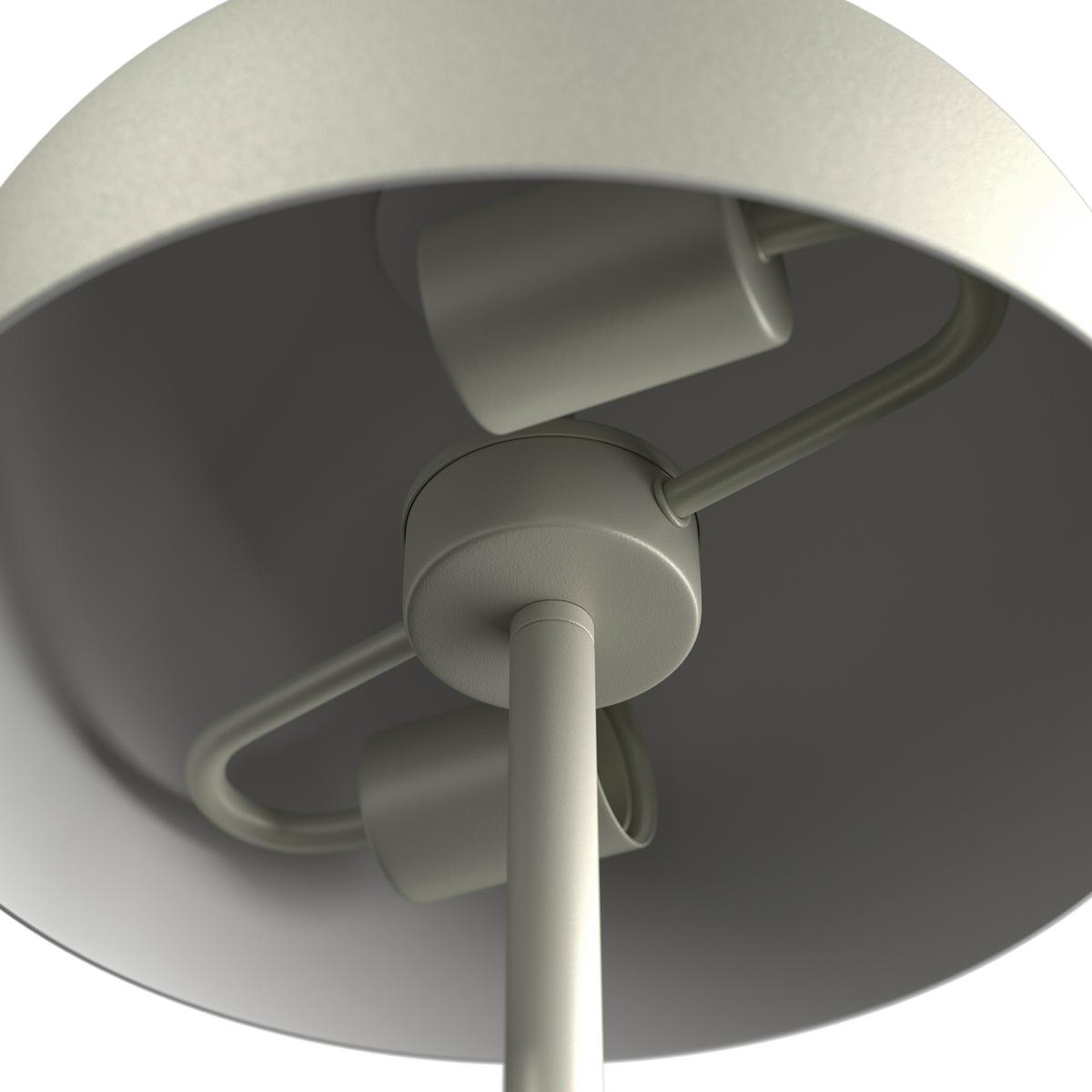 Tischleuchte Taila Hellgrau max. 40 Watt - Hellgrau/Grau, MODERN, Metall (28/46/28cm) - Bessagi Home