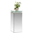 Blumensäule Klar/silberfarben - Klar/Silberfarben, MODERN, Glas/Holzwerkstoff (30/71/30cm) - Modern Living