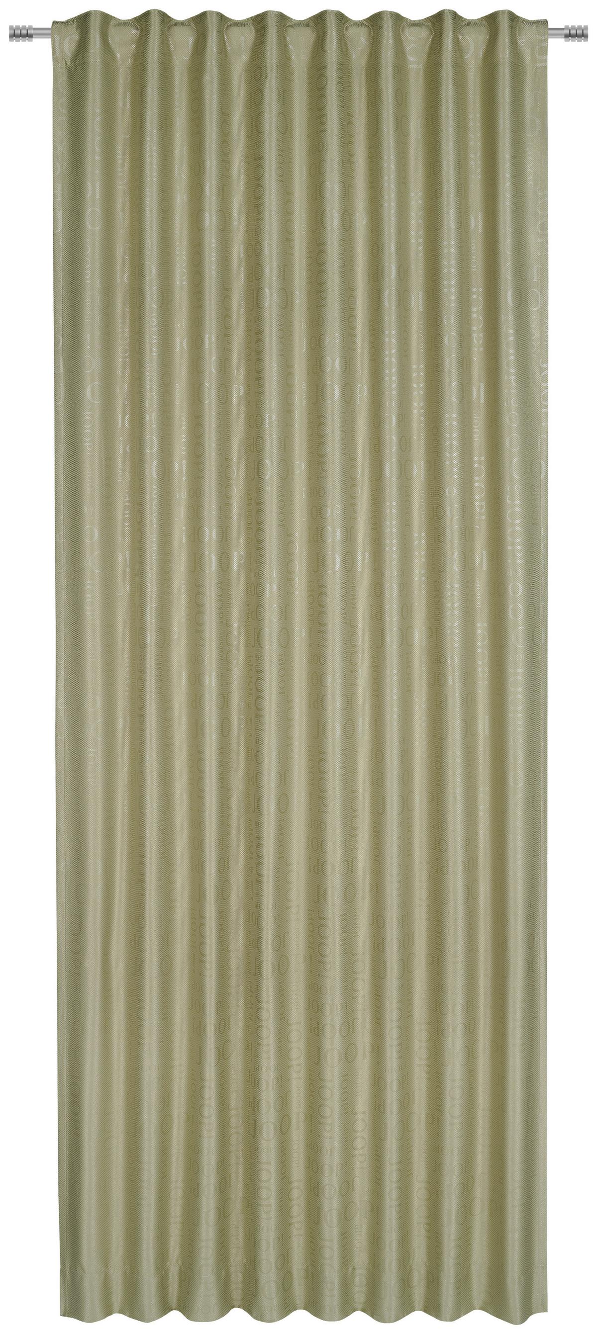 ZASŁONA GOTOWA J-LABEL - oliwkowa zieleń, Design, tkanina (130/250cm) - Joop!