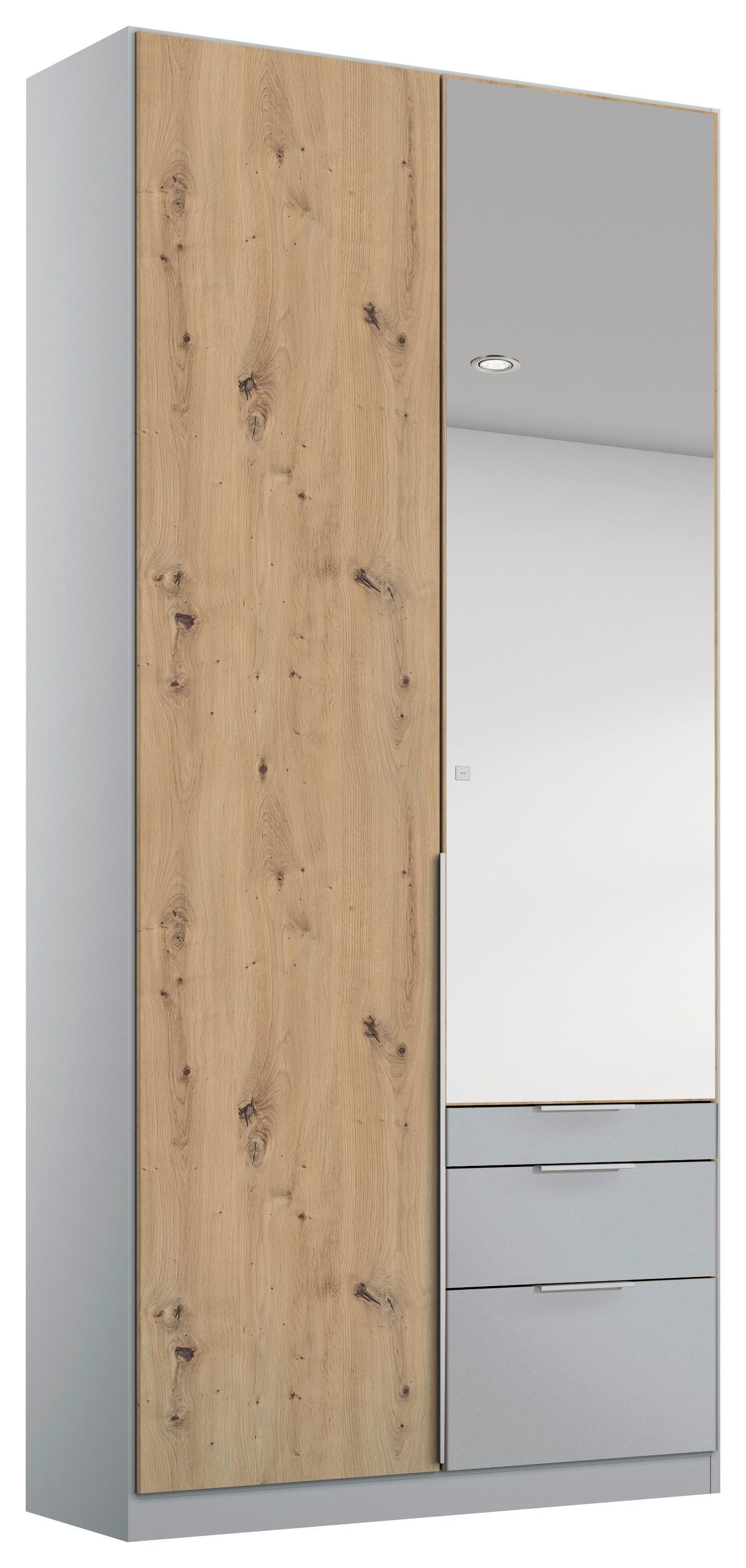 DULAP USI ROTATIVE ALABAMA - argintiu/gri deschis, Modern, material pe bază de lemn (91/229/54cm)