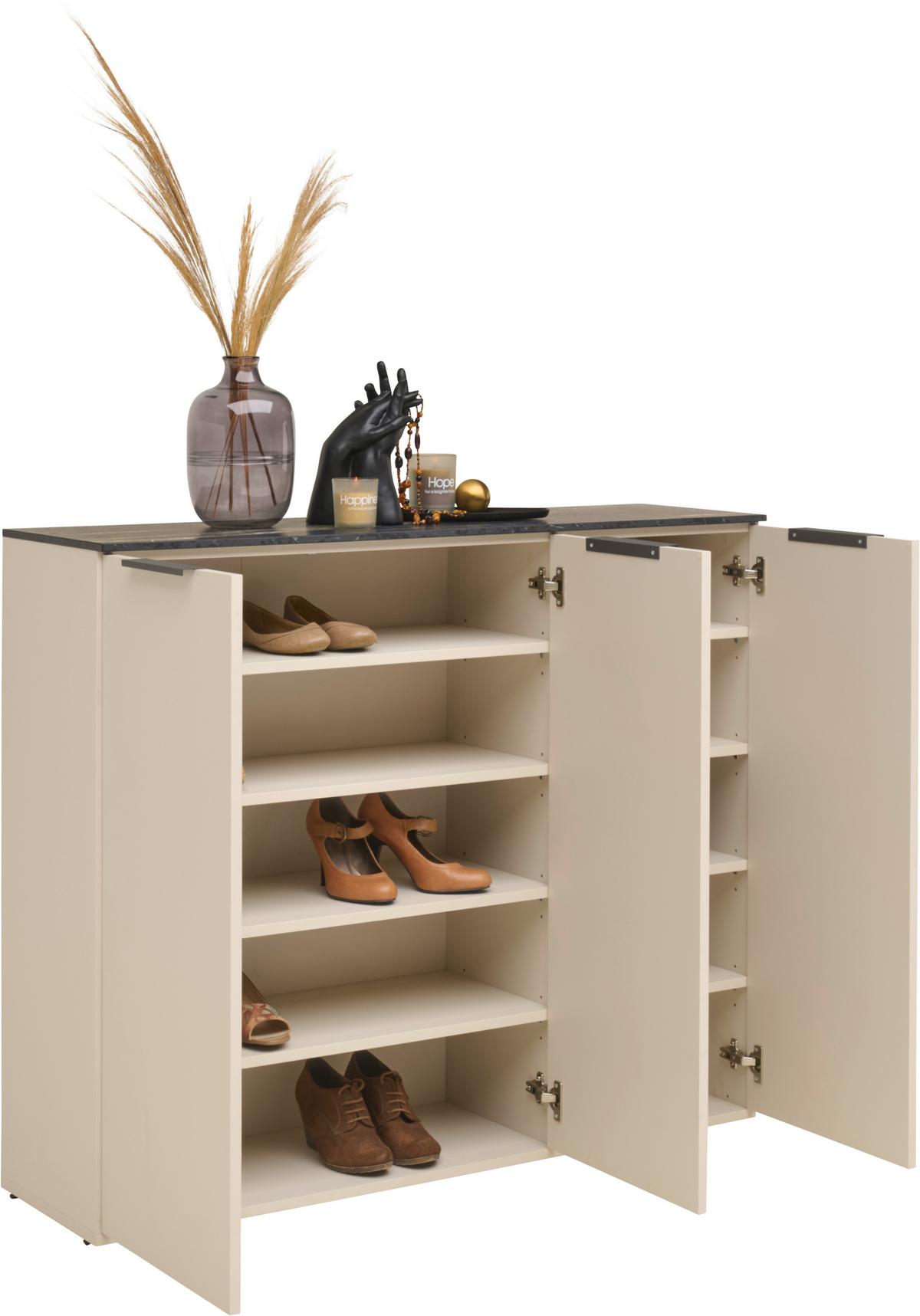 SZAFKA NA BUTY HALIFAX - antracytowy/kaszmir, Design, materiał drewnopochodny/tworzywo sztuczne (120/100/34,5cm) - Voleo