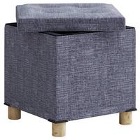 Sitzbox Sizos M Hellgrau mit Staurraum - Hellgrau/Braun, MODERN, Holzwerkstoff/Textil (38/40/38cm) - MID.YOU
