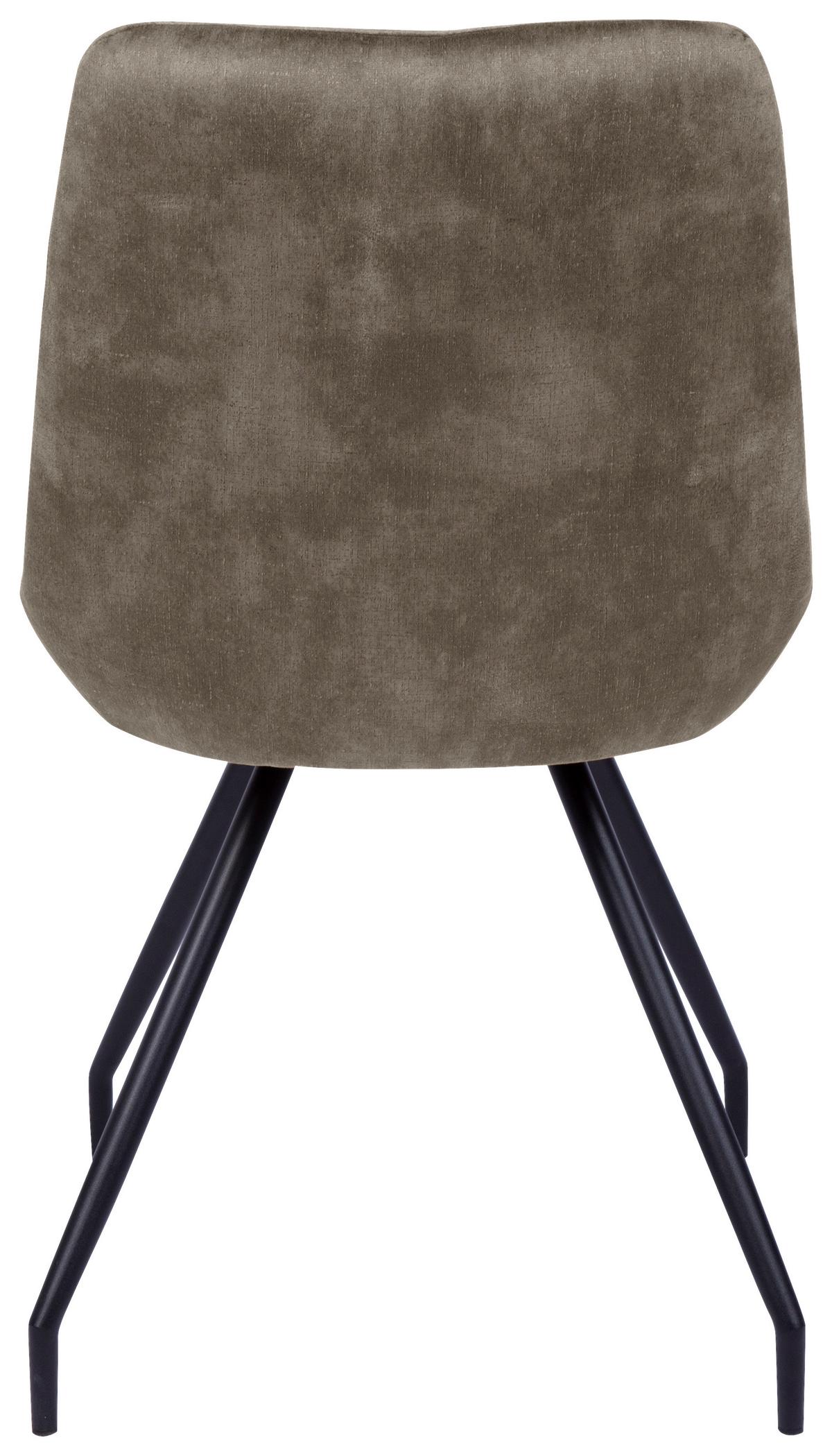 KRZESŁO ULI - czarny/taupe, Design, metal/tkanina (51/88/66cm) - Novel