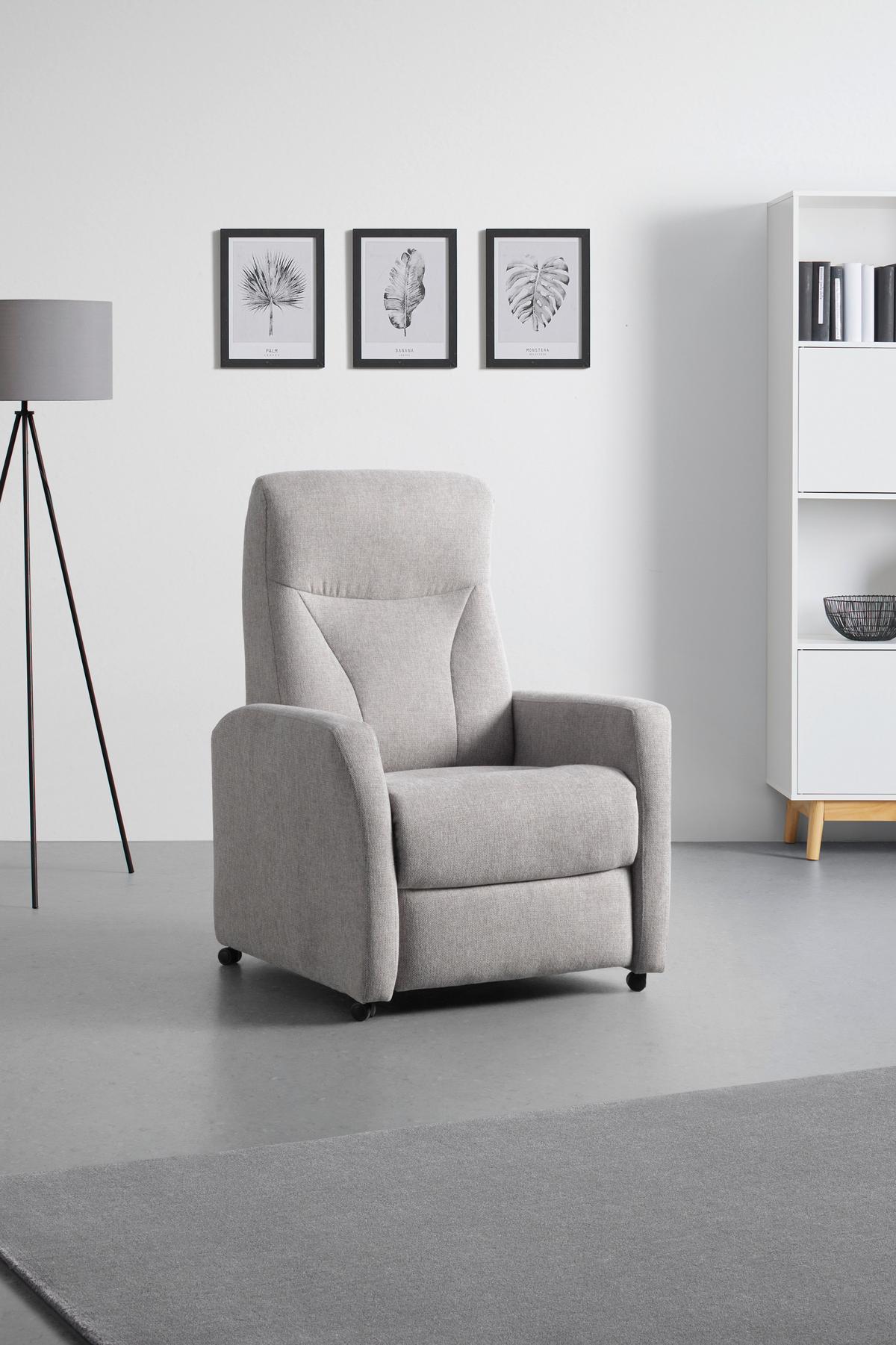 Relaxsessel Times in Grau - Grau, MODERN, Kunststoff/Textil (76/110/80cm) - Mömax