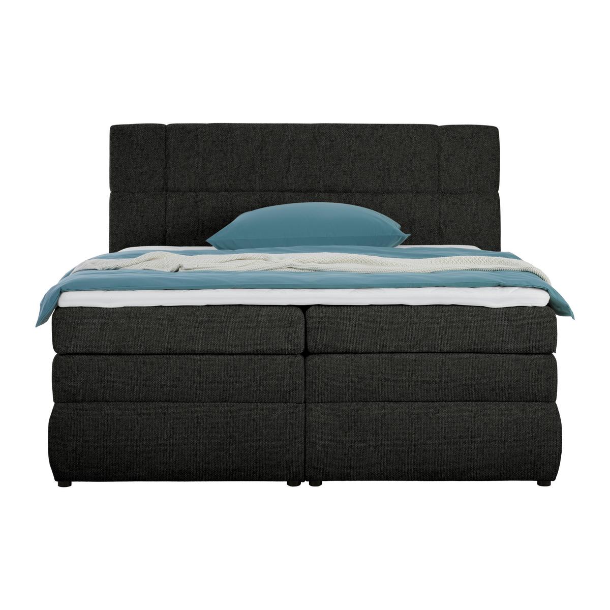 Boxspring Krevet Palace - crna, Konvencionalno, tekstil/plastika (180/200cm) - Premium Living