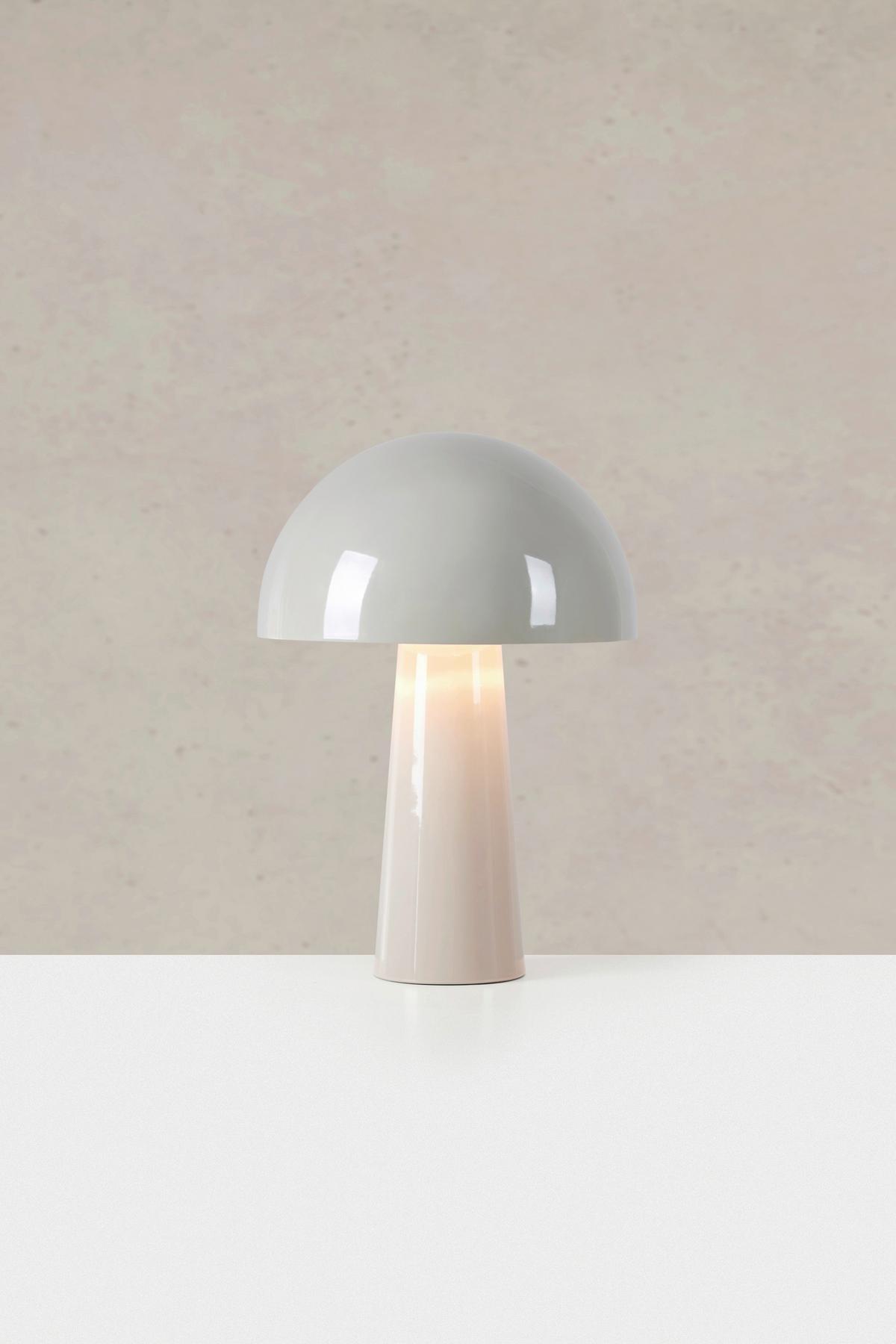 Tischleuchte Markslöjd Mantar Greige max. 40 Watt - Greige, Design, Metall (25/25/36cm) - Markslöjd