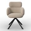 STOL MED ARMSTÖD LIORA - brun/svart, Modern, metall/textil (57,5/84/61cm) - Bessagi Home