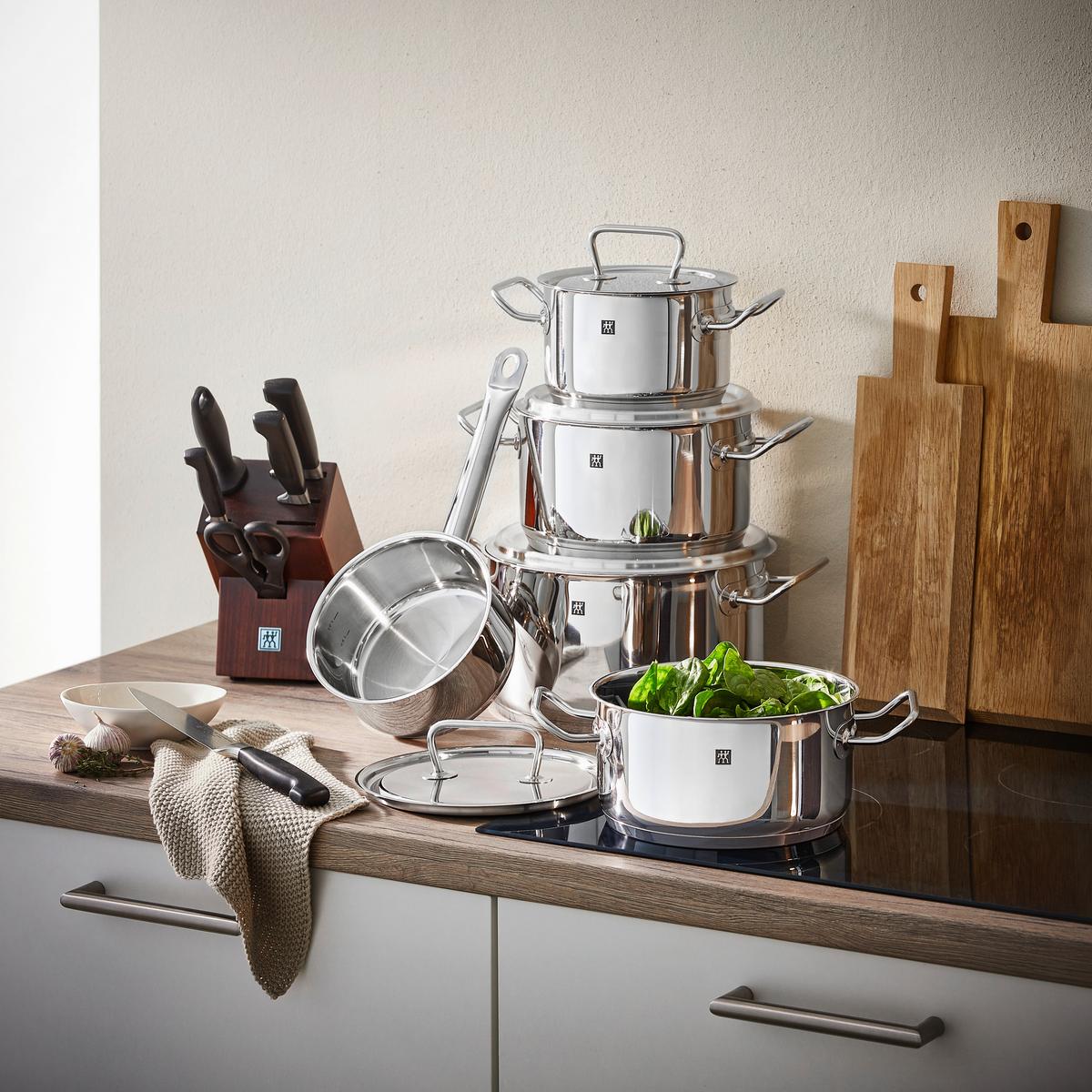 ZESTAW GARNKÓW 1006261/ 66580-000-0 ZWILLING - kolor srebrny/kolor stalowy, Basics, metal - Zwilling