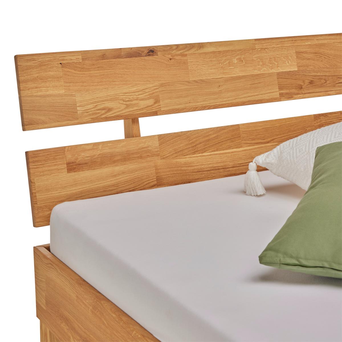 Postelja Sarah, Divji Hrast, 180x200 - divji hrast, Konvencionalno, les (180/200cm) - Zandiara