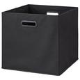 Faltbox Elli in Schwarz ca. 33x33x32cm - Schwarz, MODERN, Karton/Textil (33/33/32cm) - Modern Living Faltbox Elli in Schwarz ca. 33x33x32cm - Schwarz, MODERN, Karton/Textil (33/33/32cm) - Modern Living