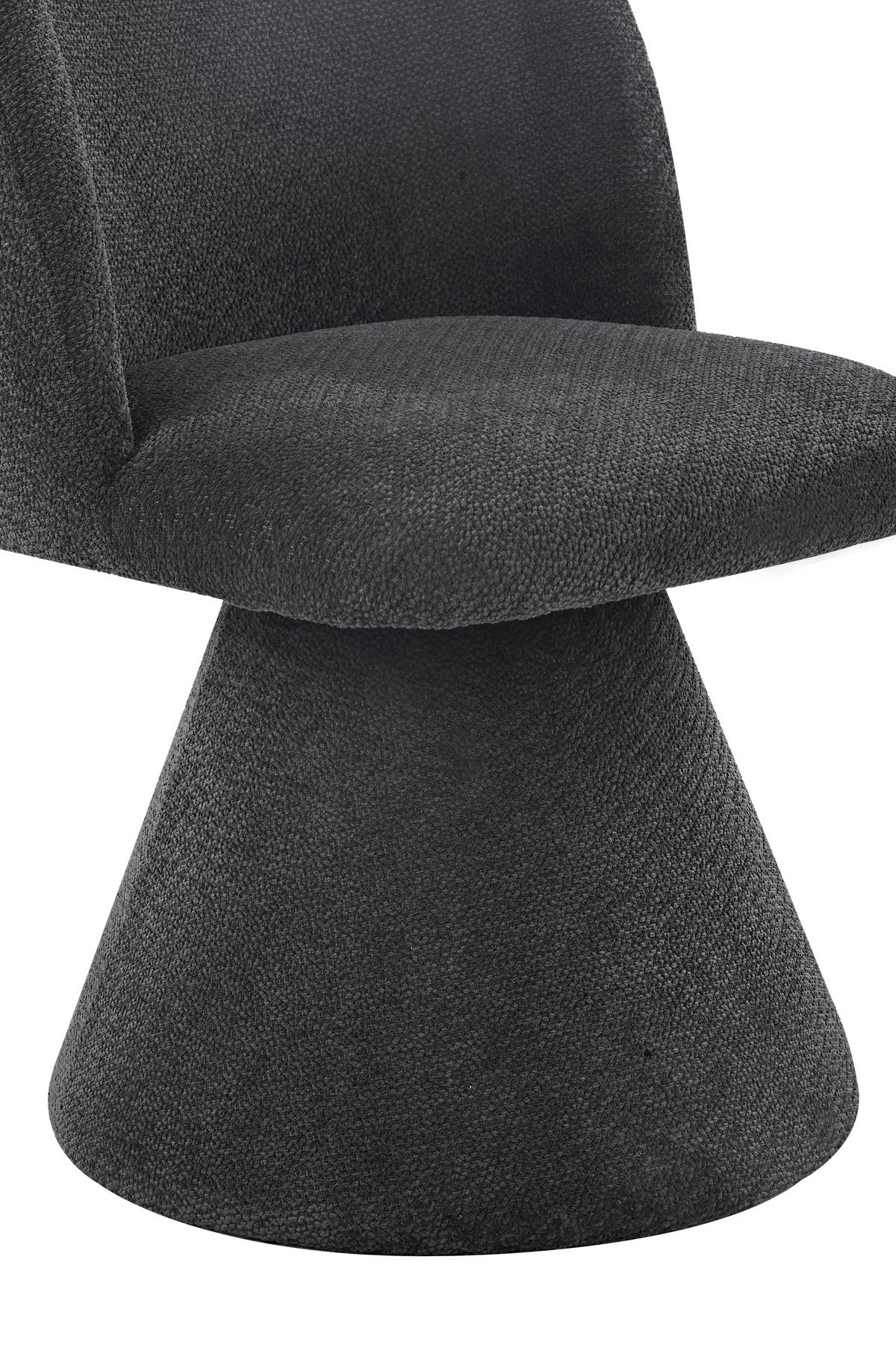 STUHL-SET BARI II S 2ER-SET - Anthrazit, MODERN, Textil/Metall (54/84/61cm) - MID.YOU