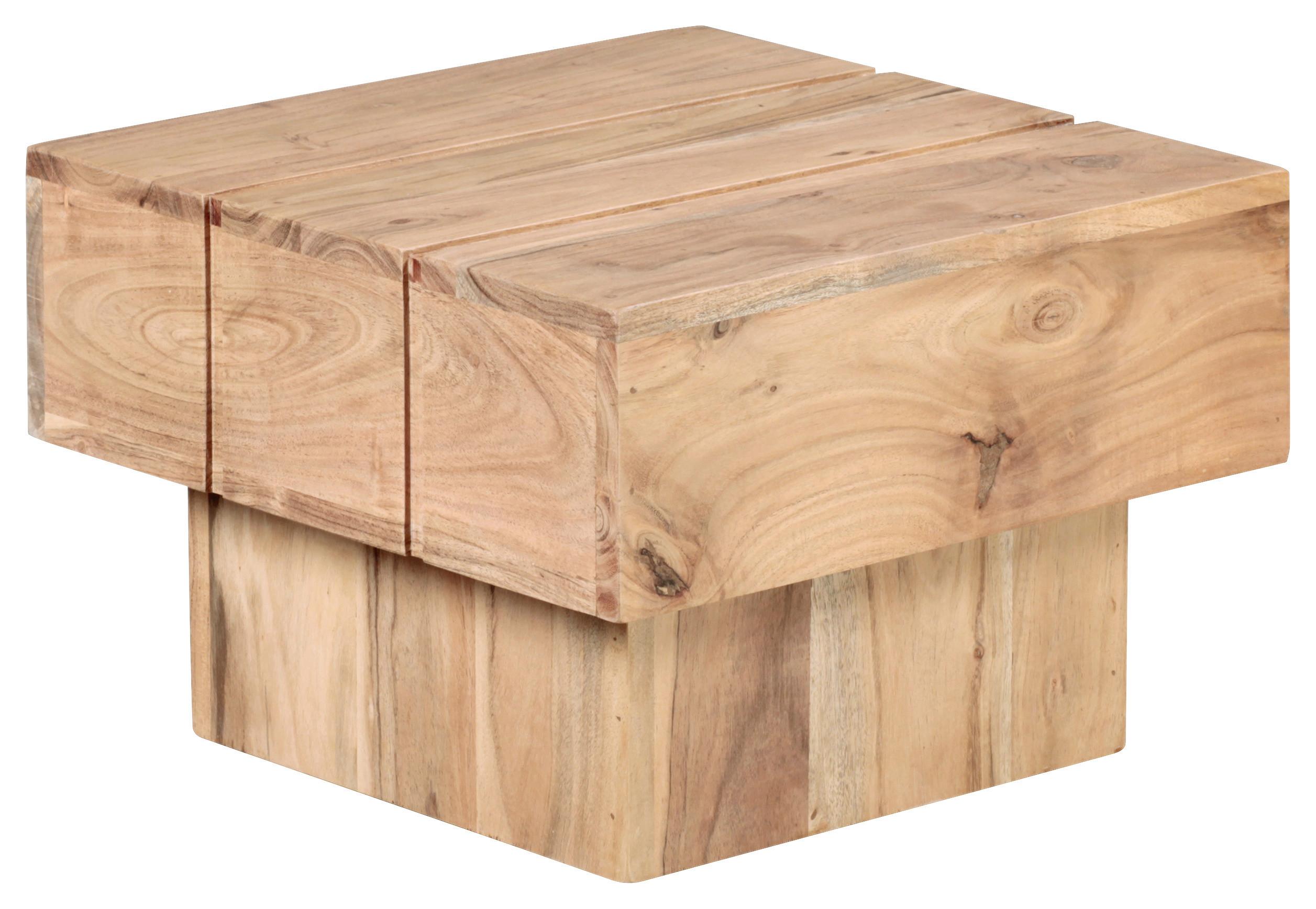 Beistelltisch Sira ca. 44x44 cm Akazie - Akaziefarben, Design, Holz (44/44/30cm) - MID.YOU