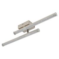 Led Stropna Svjetiljka Kirina - boje nikla/prozirno, Design, plastika (50/7/8,4cm) - Globo