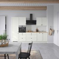 Küchenblock Cascada High m. Geräten Weiß - Eichefarben/Schwarz, MODERN, Holzwerkstoff/Metall (300cm) - Nobilia